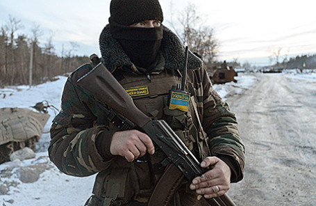 Украинские военнослужащие в Луганской области.