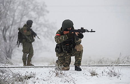 Украинские военные в Луганской области.