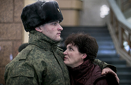 Отправка призывников на службу.