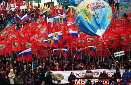 Шествие и митинг движения «Антимайдан» в Москве.