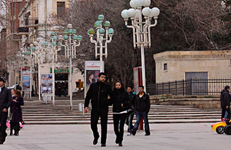 На одной из улиц города Баку.