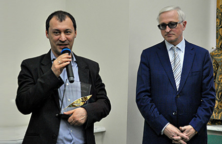 Главный редактор Business FM Илья Копелевич и президент РСПП Александр Шохин.