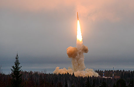 Запуск ракеты с космодрома Плесецк.