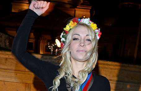 Активистка движения Femen Инна Шевченко.