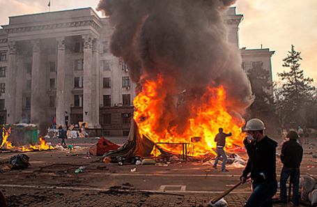 Пожар в Доме профсоюзов в Одессе, 2 мая 2014.