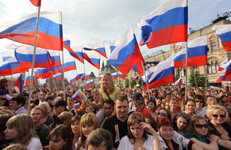 Праздничный концерт в честь Дня России в Москве.