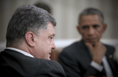 Президент Украины Петр Порошенко и президент США Барак Обама