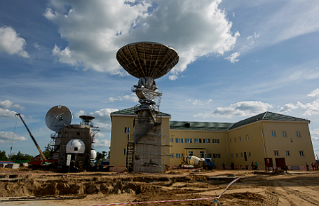Антенны космической связи на космодроме «Восточный».