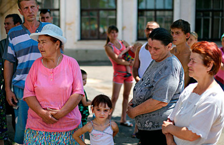 Жители Петровского района Донецка.