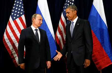 Президент России Владимир Путин (слева) и президент США Барак Обама.