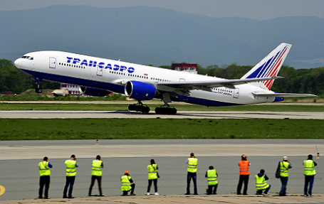 Самолет Boeing 777-200ER авиакомпании «Трансаэро».