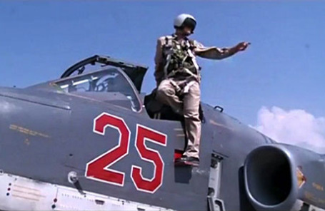Пилот российских ВВС Су-25.