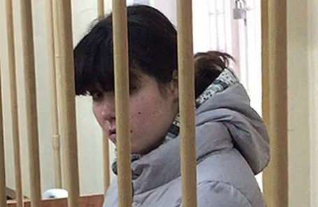 Студентка МГУ Варвара Караулова, подозреваемая в участии в террористической организации, в Лефортовском суде в Москве, 28 октября 2015.