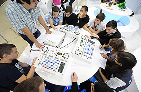 На форуме «Открытые инновации» в Москве.