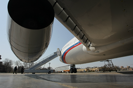 Пассажирский самолет Ил-96-300, переданный в состав президентского авиаотряда.