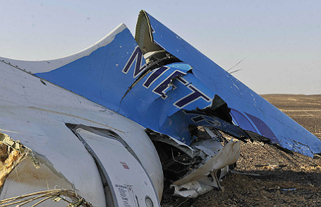Место крушения российского самолета Airbus A321 на Синайском полуострове.