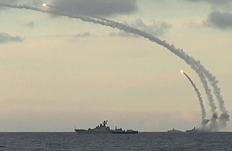 Пуск российскийх ракет в Сирии.