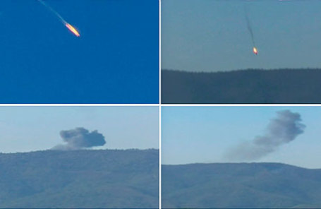 Крушение российского бомбардировщика Су-24 над Сирией.