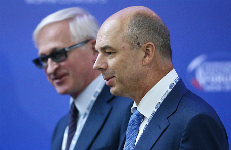 Министр финансов РФ Антон Силуанов и президент Российского союза промышленников и предпринимателей Александр Шохин (справа налево).