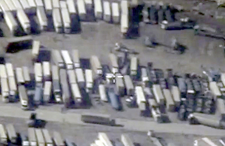 Нефтевозы на сирийско-турецкой границе.