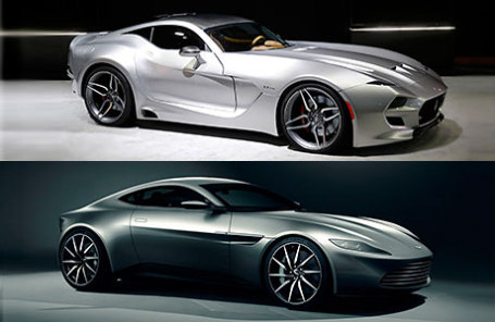 Сверху Forse 1, снизу Aston Martin DB10.