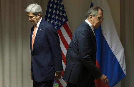 Встреча министра иностранных дел РФ С.Лаврова и госсекретаря США Д.Керри в Цюрихе.