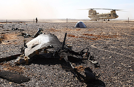 На месте крушения российского самолета Airbus A321 в Египте.