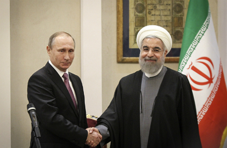 Лидеры РФ и Ирана — Владимир Путин и Хасан Роухани.