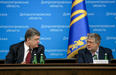 Президент Украины Петр Порошенко(слева) и предприниматель Игорь Коломойский.