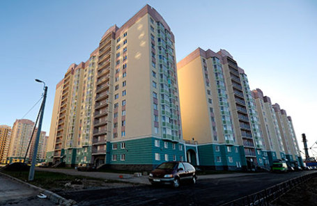 Новые жилые дома, построенные в Приморском районе Санкт-Петербурга.