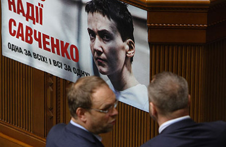 Во время сессии Верховной Рады в Киеве.