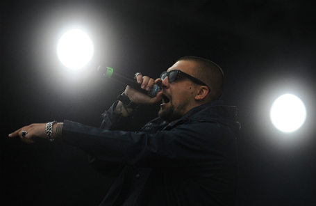 Хип-хоп исполнитель Баста на фестивале уличной культуры Moscow International Rap Festival (M.I.R. Festival) на аэродроме Тушино.