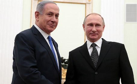 Президент России Владимир Путин и премьер-министр Израиля Биньямин Нетаньяху (слева направо).