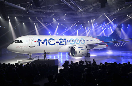 Церемония выкатки магистрального самолета МС-21-300 на авиационном заводе корпорации «Иркут».