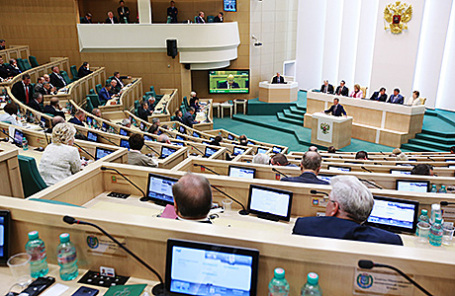 Пленарное заседание Совета Федерации РФ.