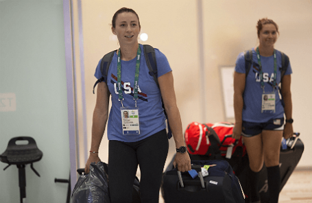 Прибытие спортсменов олимпийской сборной США в Рио-де-Жанейро
