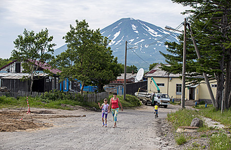 Поселок на острове Итуруп.