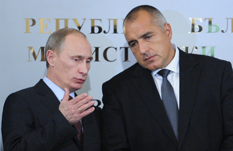 Президент России Владимир Путин и председатель Совета министров Болгарии Бойко Борисов (слева направо).