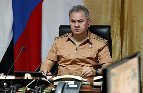 Сергей Шойгу на авиабазе Хмеймим в Сирии.