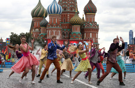 Церемония открытия Дня города на Красной площади.