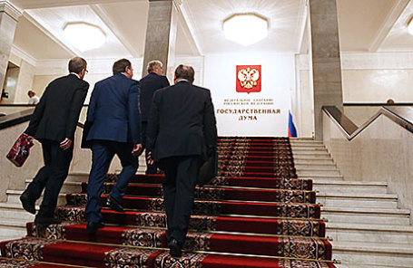 Перед началом первого пленарного заседания Госдумы РФ седьмого созыва.