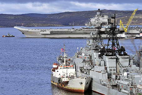 Российский авианесущий крейсер «Адмирал Кузнецов».