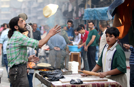 На улицах Алеппо. 