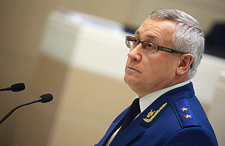 Назначенный на должность заместителя генерального прокурора РФ Леонид Коржинек на 400-м заседании Совета Федерации РФ, 16 ноября 2016.