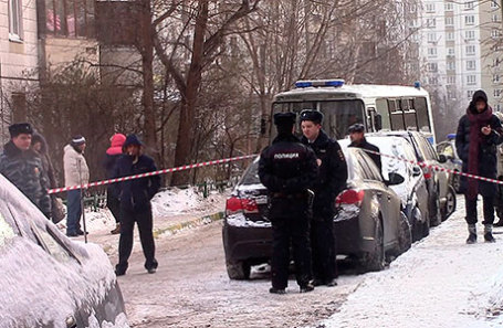 Во время задержания четверых участников диверсионно-террористической группы, готовившей террористические акции в Москве.