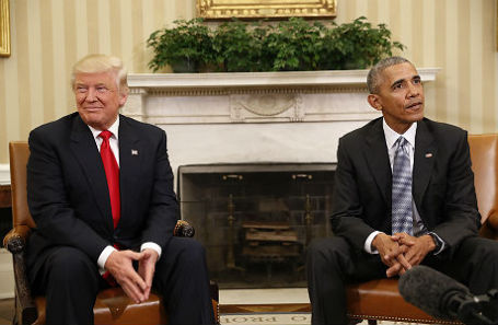 Дональд Трамп и Барак Обама.