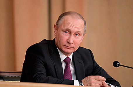 Президент России Владимир Путин на торжественном заседании, посвящённом 295-летию российской прокуратуры.