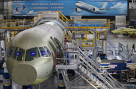 Сборка магистрального самолета МС-21.