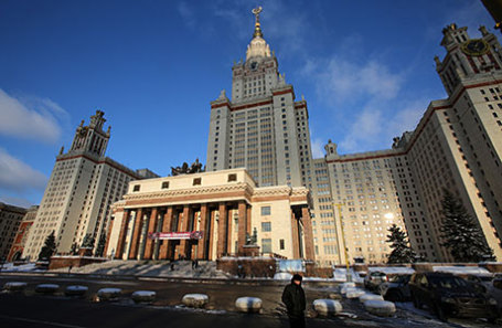 Главное здание Московского государственного университета имени М.В. Ломоносова на Воробьевых горах.
