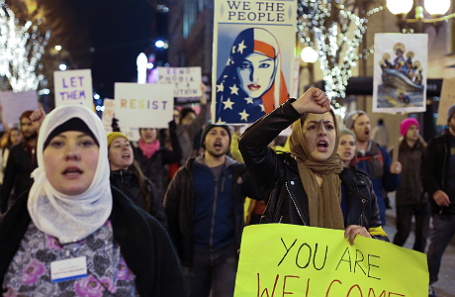 Протесты в США.
